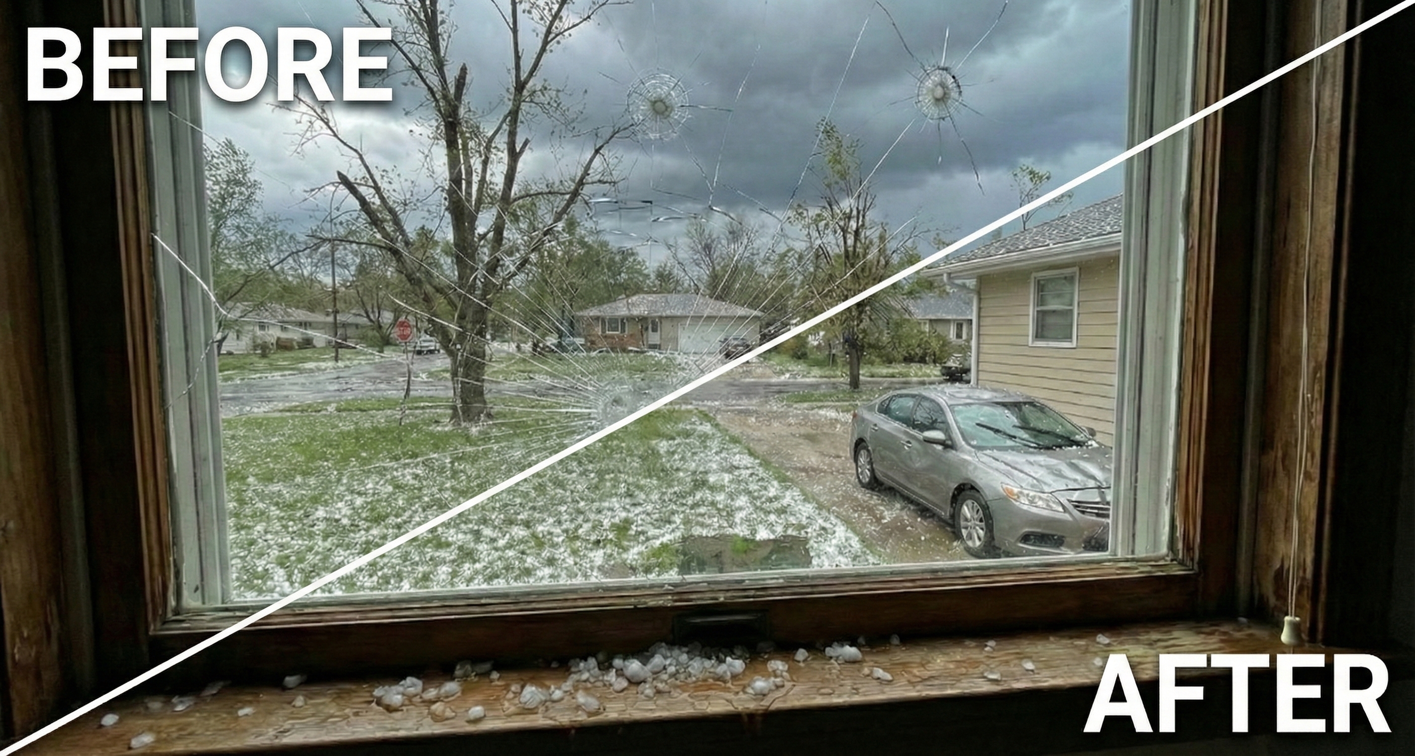 High-end home with professional window replacement